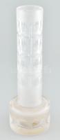 Retro design üveg váza. Csiszolt, hibátlan 27 cm