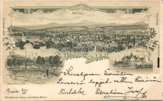 1899 Brád with railway-station litho