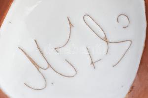 Mihály Béla iparművész kerámia váza. Kézzel festett, jelzett hibátlan 15 cm