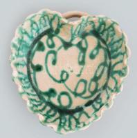 Fritz Gombocz osztrák iparművész kerámia tál. Kézzel festett, jelzett hibátlan 16x18 cm