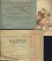 3db-os cserkész tétel, benne: 1942-es körlevél, képeslap és egy cserkész igazolvány