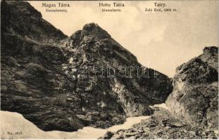 Tátra, Magas-Tátra, Vysoké Tatry; Simontorony / Simonturm / Zabi Kon. Franz Pietschmann 1912. No. 2627.