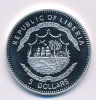 Libéria 2009. 5$ Cu "Nagy Hadvezérek - Savoyai Jenő" multicolor T:PP 
Liberia 2009. 5 Dol...