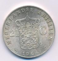 Holland Antillák 1964. 2 1/2G Ag "Julianna" T:AU
Netherlands Antilles 1964. 2 1/2 Gulden ...