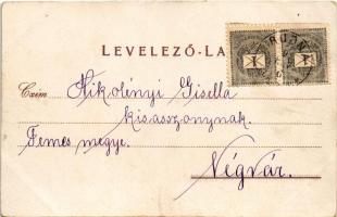 1899 (Vorläufer) Magyar menyecske. Rigler részv. társ. / Hungarian folklore. litho