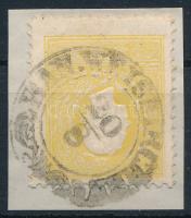1858 2kr II. sárga / yellow "BAN.WEISKIRCHEN" Signed: Ferchenbauer