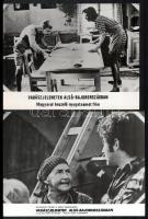 cca 1969 ,,Vadászjelenetek Alsó-Bajorországban című NSZK film jelenetei és szereplői, 18 db vintage produkciós filmfotó ezüst zselatinos fotópapíron, a használatból eredő (esetleges) kisebb hibákkal, 18x24 cm