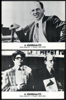 cca 1977 ,,A végrehajtó" című kanadai film jelenetei és szereplői, 6 db produkciós filmfotó nyo...