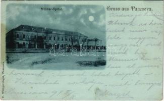 1898 Pancsova, Pancevo; Militär-Spital / Katoani kórház / Military Hospital (fl)