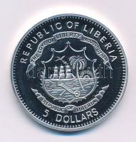 Libéria 2009. 5$ ezüstözött Cu "A történelem legnagyobb hadurai - Hannibál" részben multic...