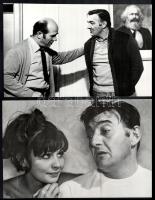 Sinkovits Imre (1928-2001) színművész a ,,Tücsök" és ,,Az Örökös" című filmek jeleneteiben...