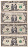 Amerikai Egyesült Államok 1969-2003. 1$ (4xklf) T:F,VG  USA 1969-2003. 1 Dollar (4xdiff) C:F,VG