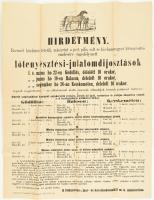 1881 Lótenyésztési jutalomdíjosztás nagy méretű plakát 50x70 cm Hajtva
