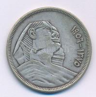 Egyiptom 1956. 20p Ag T:XF Egypt 1956. 20 Piastres Ag C:XF small edge error Krause KM#384