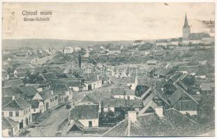 1924 Nagysink, Gross-Schenk, Cincul Mare, Cincu; látkép. Gustav Salmen kiadása / general view (fl)