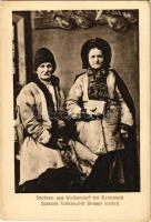 Szászvolkány, Vulcan, Wolkendorf; Sachsen aus Wolkendorf bei Kronstadt / Szászok Volkányból Brassó mellett, erdélyi folklór. Kunstanstalt Jos. Drotleff Nr. 428. 1917. / Transylvanian Saxon folklore (EK)