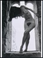 cca 1973 Díszes ablak, szolidan erotikus felvétel, 1 db modern fotónagyítás, 21x15 cm