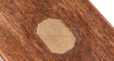 Antik fadoboz kulccsal, szép állapotban, 29x15x8 cm