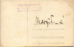 1924 Keszthely, Premontrei reálgimnázium zenekara a sárguló gazdászok búcsúján. Tímár Rózsika fényké...