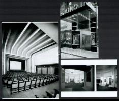 1937 Budapest, Corso Kino kívül-belül, Seidner fotó felvételei jelzés nélkül, 3 db modern nagyítás a néhai Lapkiadó Vállalat központi fotólaborjának archívumából, 15x10 cm és 21x15 cm