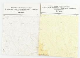 1976 Ófalu Földtani és Észlelési térképe, 1:10 000, 2 db, 70x100 cm