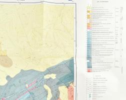 1976 Ófalu Földtani és Észlelési térképe, 1:10 000, 2 db, 70x100 cm