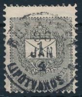 1889 1kr elfogazás / shifted perforation