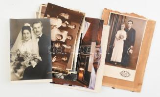 17 db vegyes, régi és modern esküvői fotó