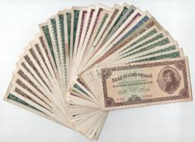 30db-os vegyes inflációs pengő bankjegy tétel T:AU-F