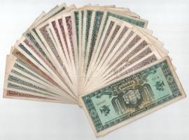 30db-os vegyes inflációs pengő bankjegy tétel T:AU-F