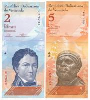 Venezuela 2007. 5B + 2012. 2B T:UNC Venezuela 2007. 5 Bolivares + 2012. 2 Bolivares C:UNC