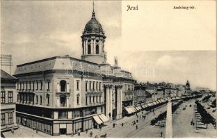 Arad, Andrássy tér, üzletek / square, shops