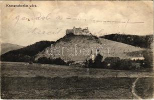 Krasznahorkaváralja, Krásnohorské Podhradie; Krasznahorka vára. Falvi Jenő kiadása / Hrad Krásna Horka / castle (ázott / wet damage)