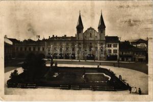 1948 Zsolna, Sillein, Zilina; Nám. Slobody / tér, templom / square, church (fl)