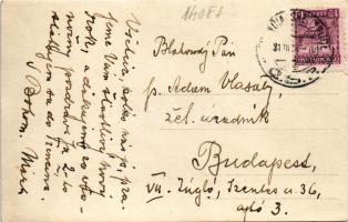 1928 Trencsénteplic, Trencianske Teplice; Vilová ctvrt / villák / villas. photo (vágott / cut)