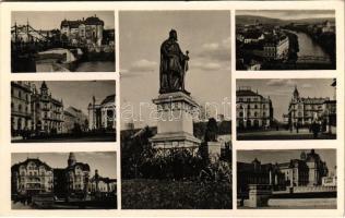 1943 Nagyvárad, Oradea; mozaiklap / multi-view postcard (kis szakadás / small tear)