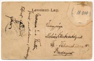 Ada Kaleh, Török Bazár. Szecessziós montázs bélyegekkel / Turkish bazaar shop. Art Nouveau montage w...