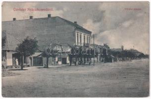 1910 Nyárádszereda, Miercurea Nirajului; Fő tér, üzletek. Csergőffy Gyula kiadása / main square, shops (r)