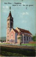 1940 Nagybánya, Baia Mare; Biserica gr. cat. / Görögkatolikus templom. Kovács Gyula kiadása / Greek Catholic church + &quot;1940 Nagybánya visszatért&quot; So. Stpl. (Rb)