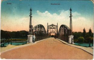1916 Arad, Erzsébet híd. Kerpel Izsó kiadása / bridge (kopott sarkak / worn corners)