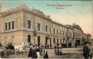 Nagykároly, Carei; Megyeház. Montázs / county hall. Montage