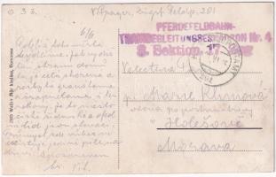 1915 Homonna, Homenau, Humenné; Fő tér romokban az oroszok betörése után, Friedmann Markus üzlete, a...