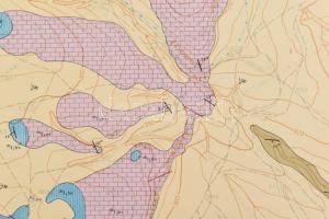 1970 Pusztamarót Földtani és Észlelési térképe, 1:10 000, 2 db, 70x100 cm