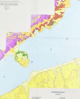 1985 Balaton környékének építésföldtani térképsorozata 1: Földtani térkép, 2 db, 82x95 cm