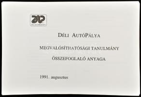1991 Déli autópálya megvalósíthatósági tanulmány összefoglaló anyaga