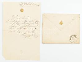 1886 Dombornyomott nemesi címeres levél (Szunyoghy) Bary József részére.