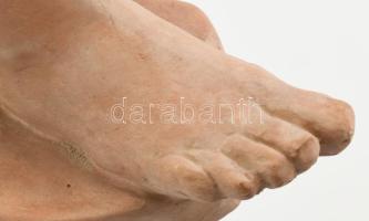 Kerényi Jenő (1908-1975): Könyöklő akt. Terrakotta, kopás nyomokkal, jelzett, m:25 cm, h:32 cm