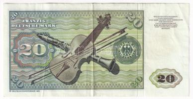 Német Szövetségi Köztársaság 1980. 20M T:F Federal Republic Germany 1980. 20 Mark C:F Krause P#20