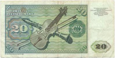 Német Szövetségi Köztársaság 1980. 20M T:F Federal Republic Germany 1980. 20 Mark C:F Krause P#20