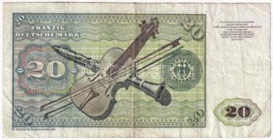 Német Szövetségi Köztársaság 1980. 20M T:F Federal Republic Germany 1980. 20 Mark C:F Krause P#20